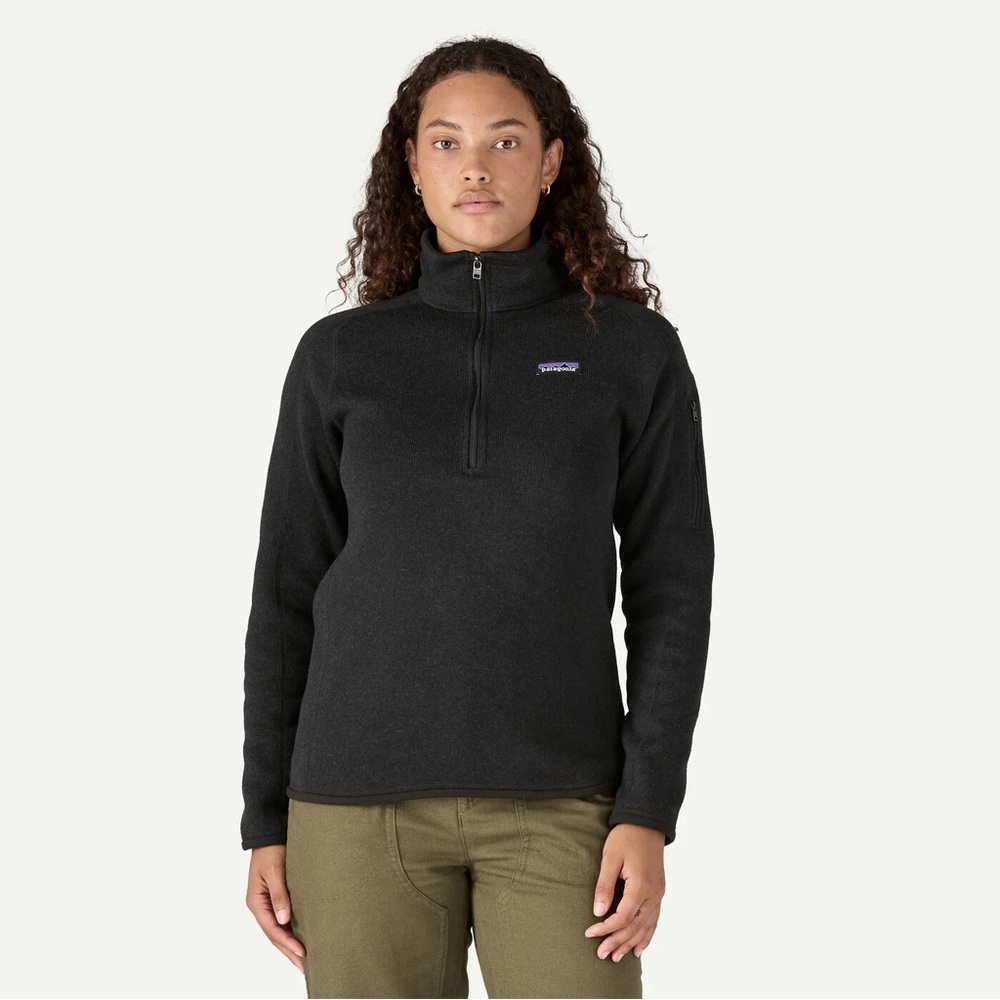 Patagonia Women’s Better Sweater Quarter 1/4 Zip Fleece Black Size Small - Picture 9 of 11
